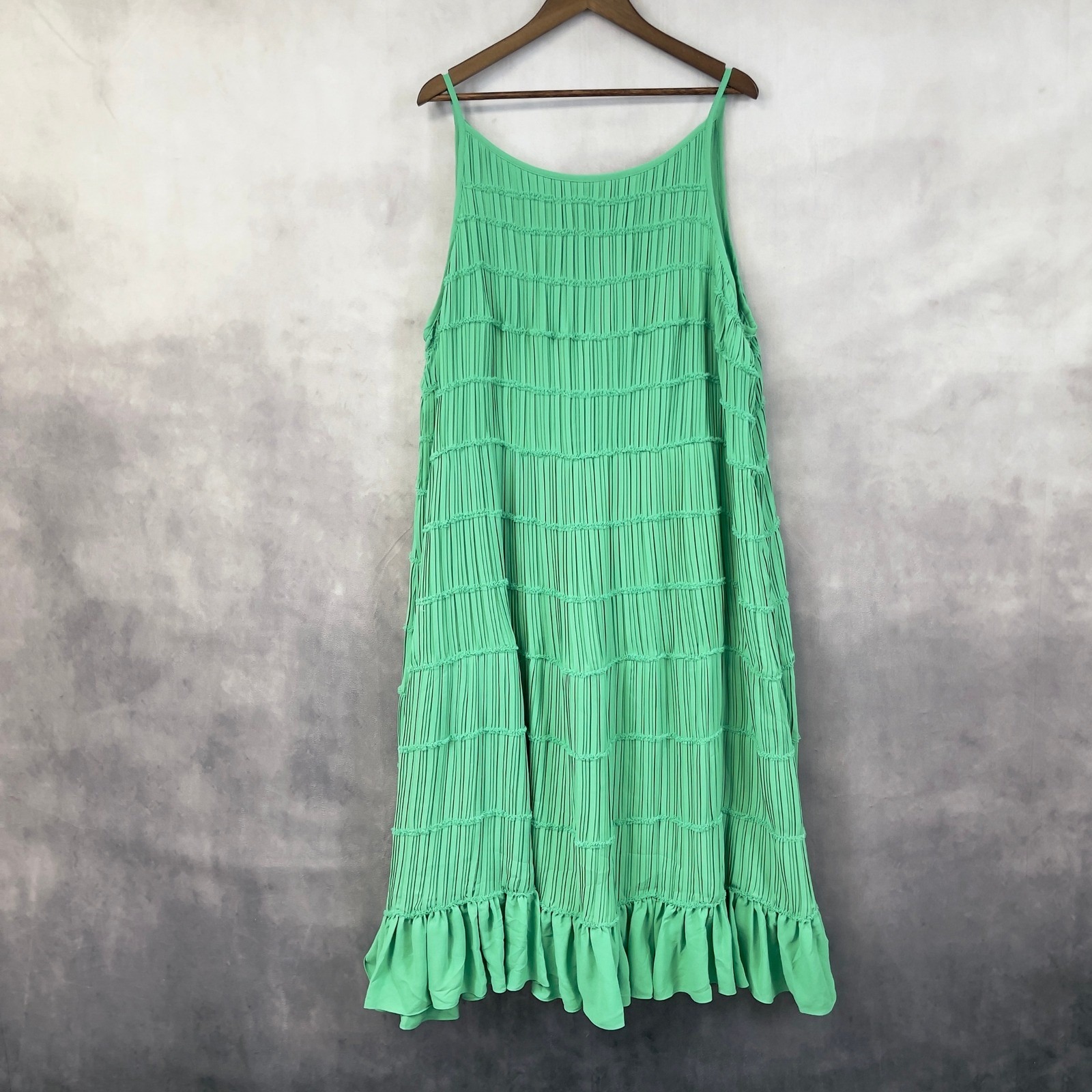 Jason Wu Woman Slip Dress Size 2x Green Resort Evening Garden Party Romantic